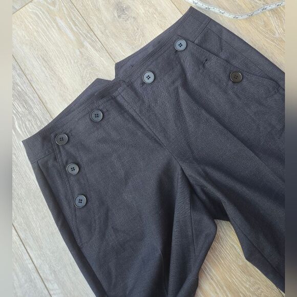 Theory vintage flare pants with front and back button detail sailor style size 4 - Picture 10 of 12